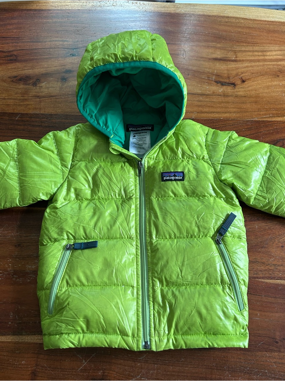Patagonia Baby Hi-Loft Down Sweater Hoody warm winter jacket down filled